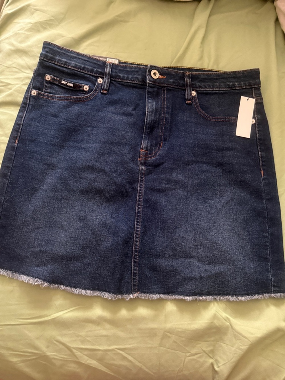 DKNY Dark Blue Denim mid rise  Skirt